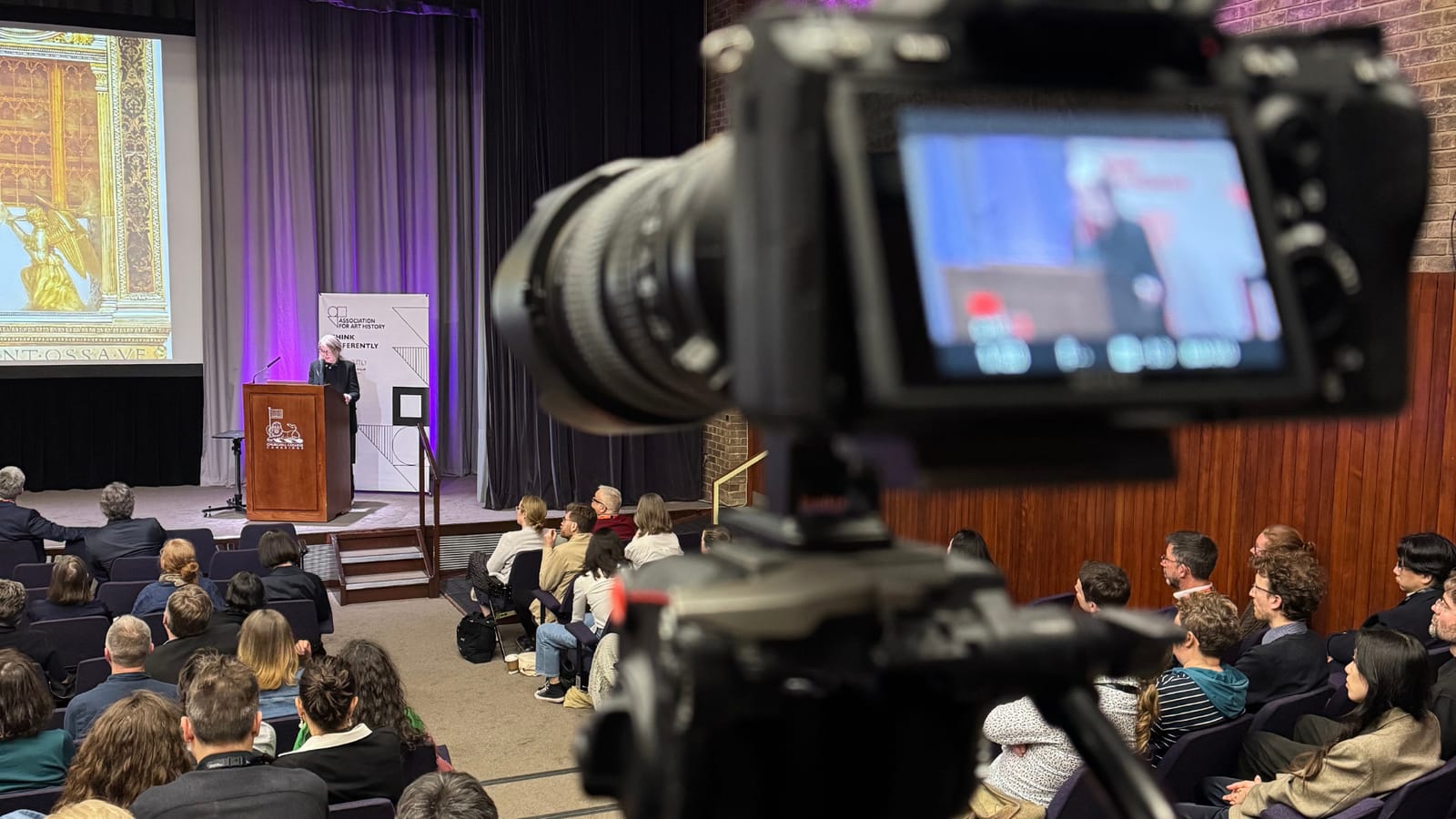 Filming a talk at a conference